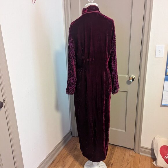 Unconventional Lace Goth Velvet Silk Chinese Dress Mandarin Cheongsam Vintage - Picture 8 of 12